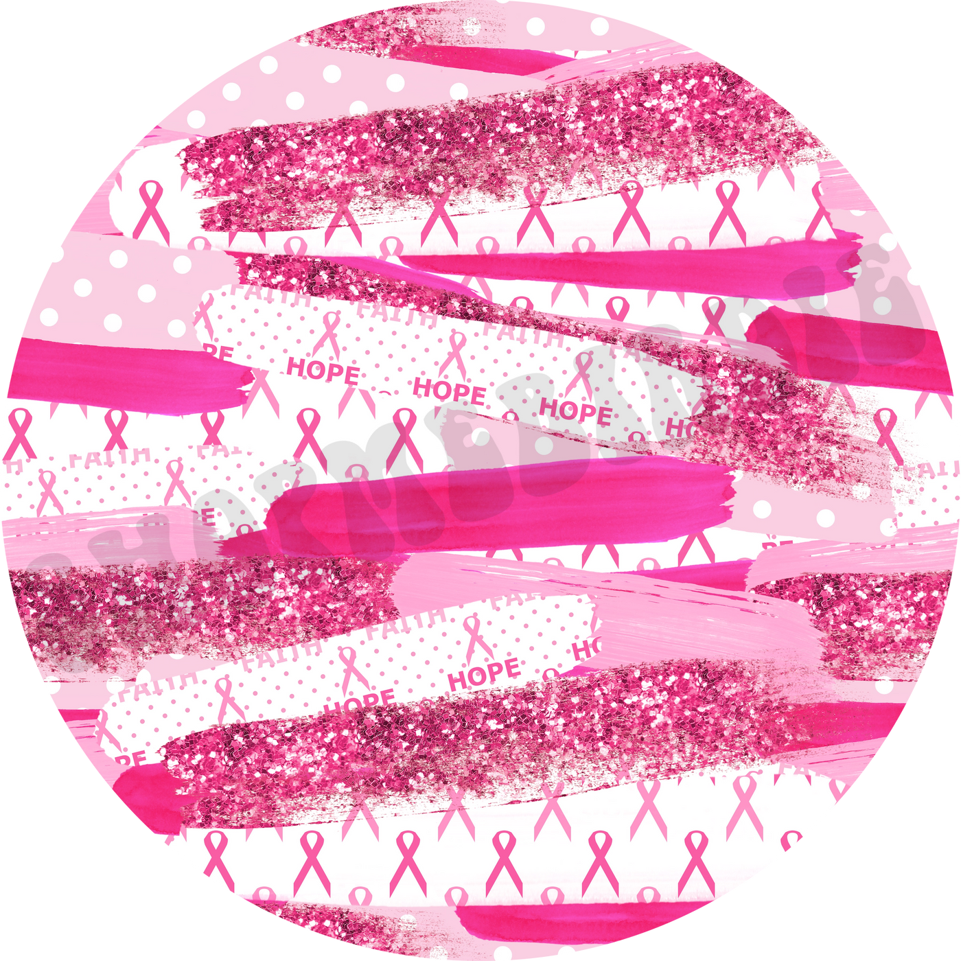 Pink Ribbon Brushstrokes (MTO)