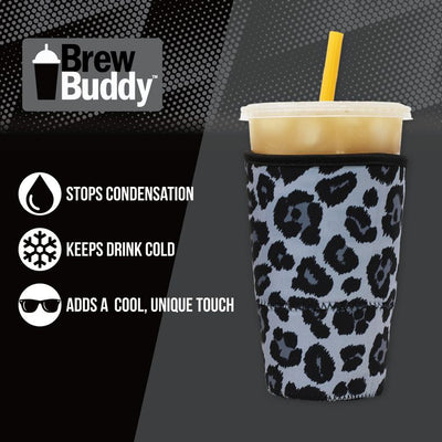 Neutral Leopard Brew Buddy - Insulated drink sleeve